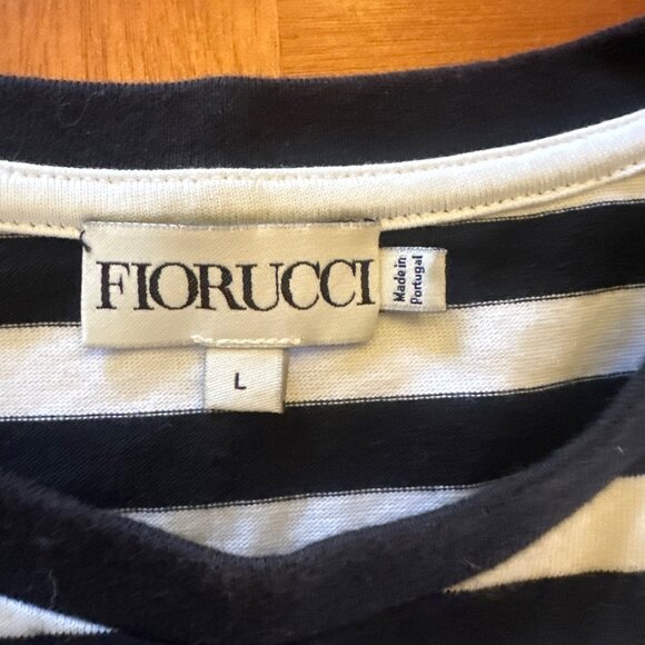 Fiorucci Striped T-Shirt Black & White Cotton Size L - Picture 5 of 5